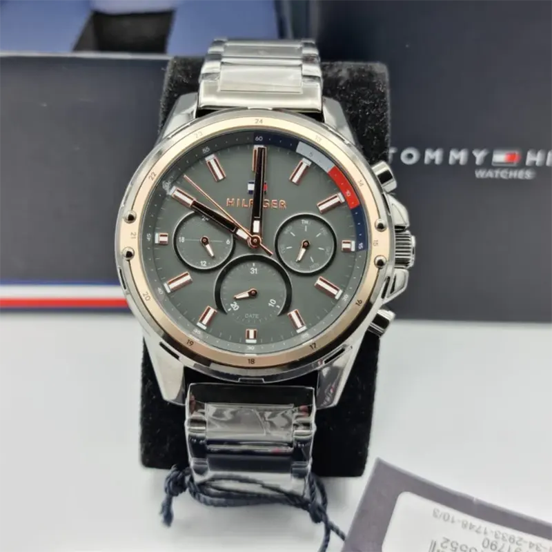 Tommy Hilfiger Mason Chronograph Black Dial Men's Watch- 1791790